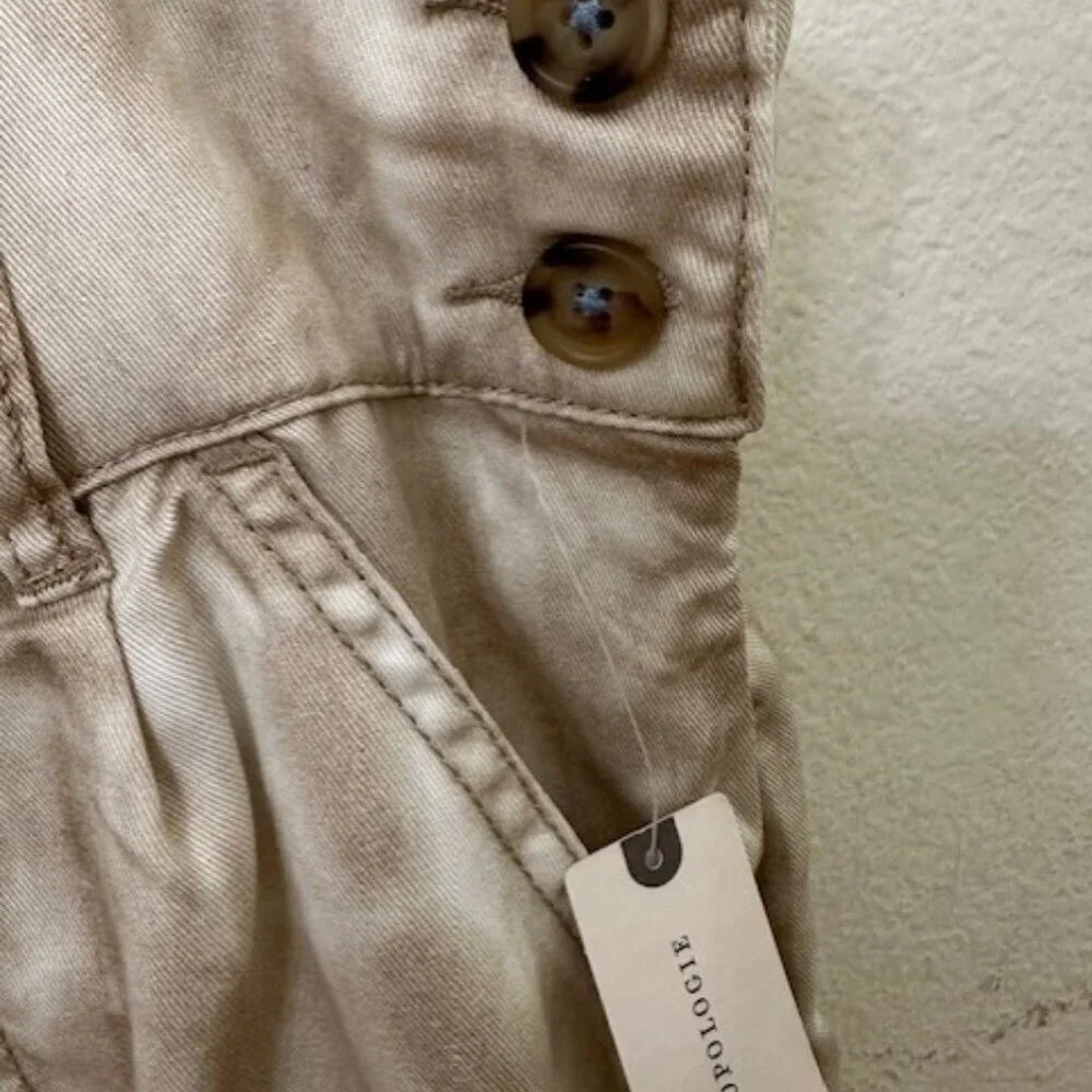 Anthropologie Pants Beige  Boho High Rise Mitra Relaxed Ankle Women 6 NEW - Picture 6 of 11